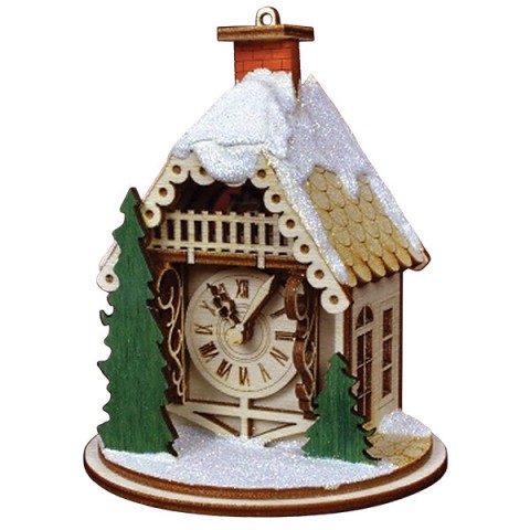Ginger Cottages Wooden Ornament - Alpine Time Clock Shoppe - TEMPORARILY OUT OF STOCK